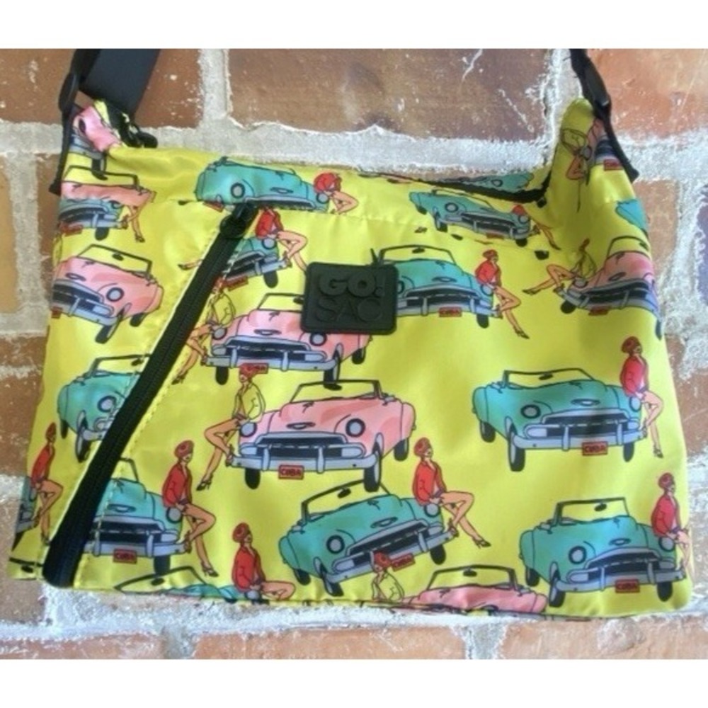 Retro Go Sac Vintage Cars 50s Pin-up Girl Cars Crossbody Shoulder Bag Purse Tote